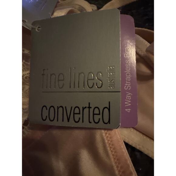 Brand New Fine Lines Women's Size 32 Bliss Pink Converted 4 Way Strapless Bra - Picture 6 of 8